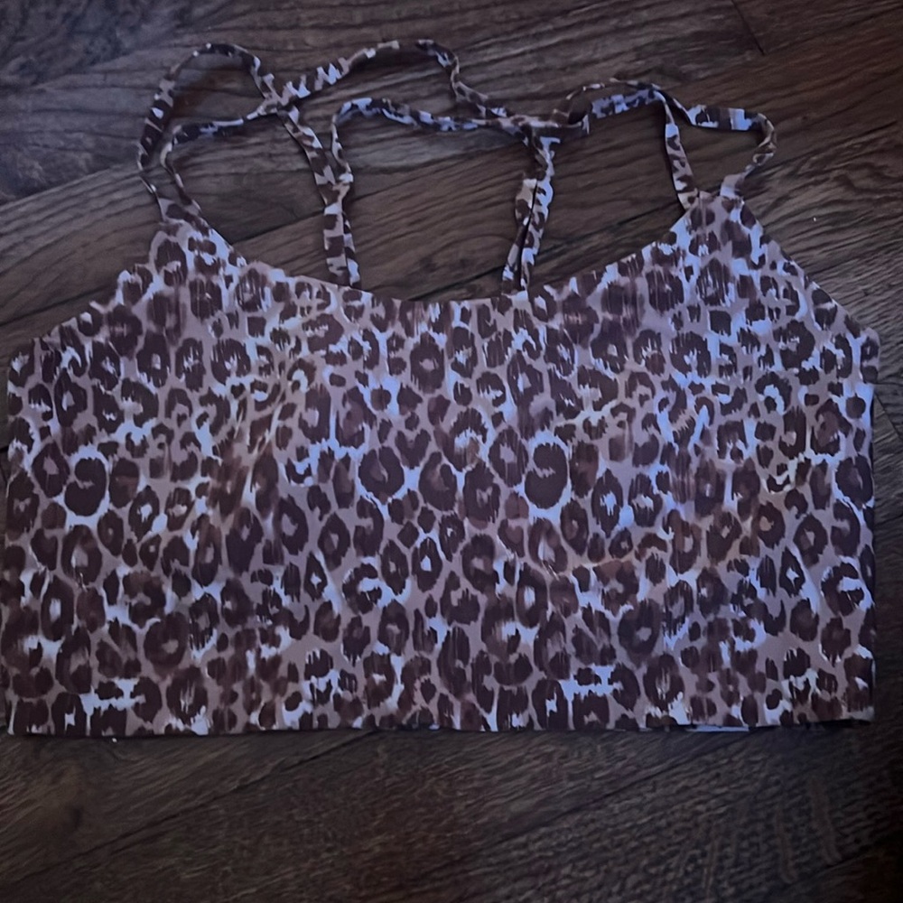 Cheetah print sports bra